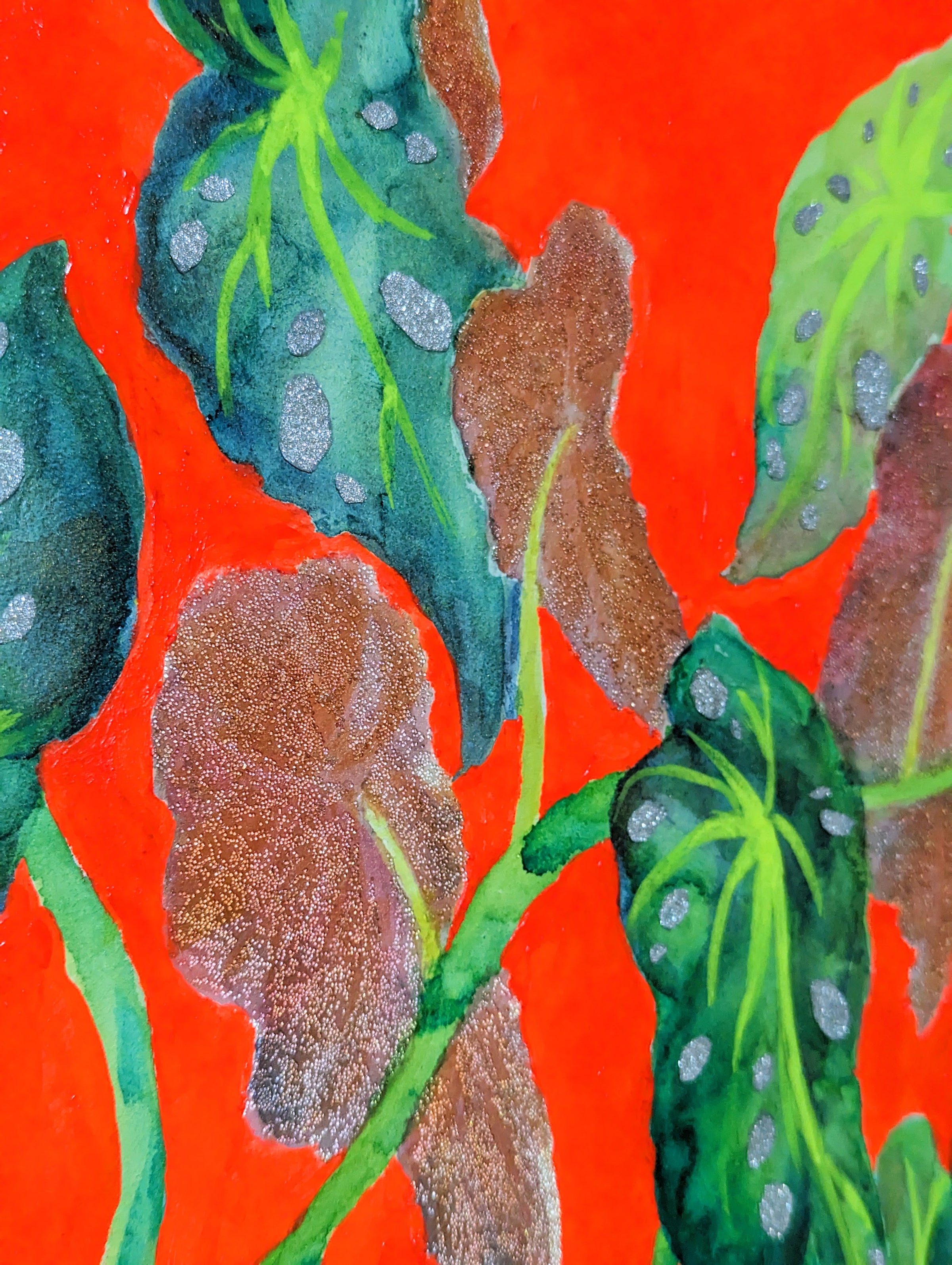 Image of Irene's "Begonia Maculata" painting