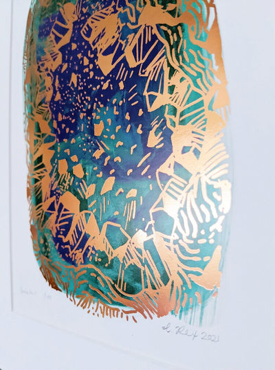 "Geode No. 1" Copper Foil Art Print